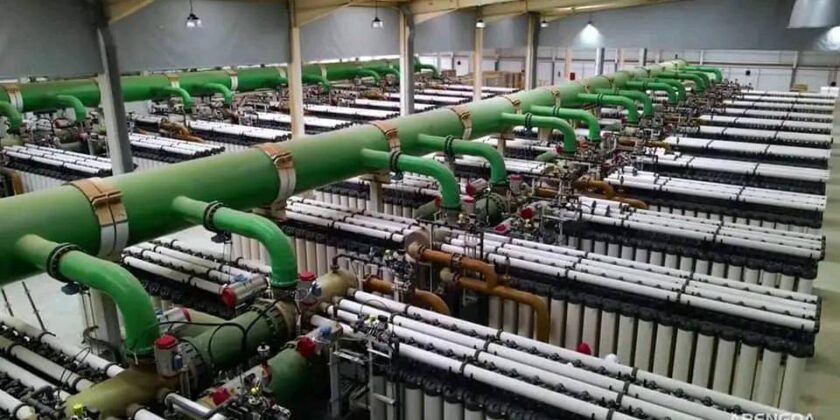 Tomas de captación de agua y vertido para la desaladora de Agadir, Marruecos