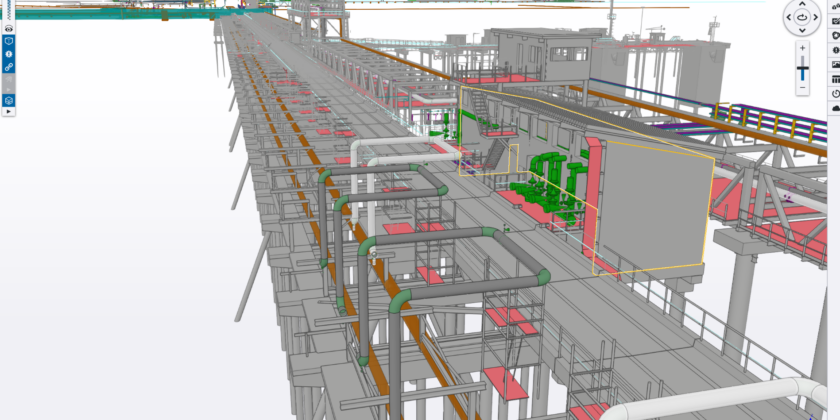 Modelo estructural de la terminal marítima del parque energético de San Roque, Cádiz